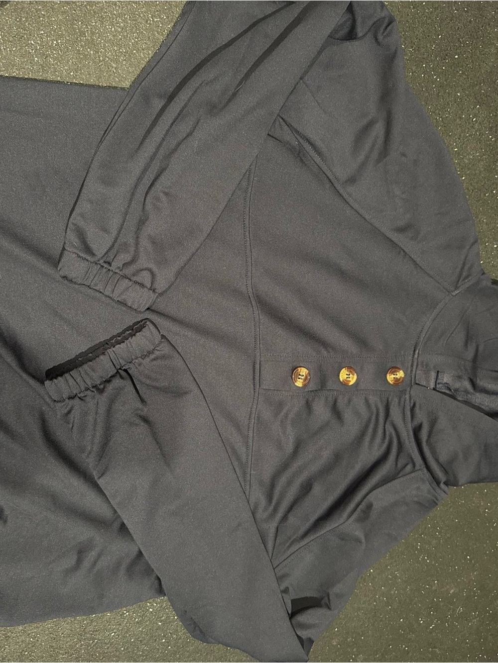 SHEIN Black Lightweight Jacket with Gold Buttons